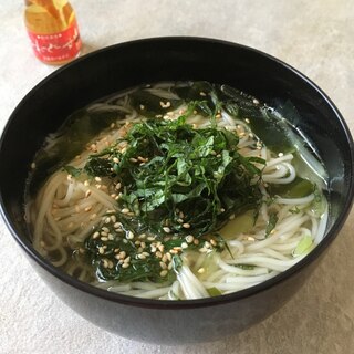 みょうがとわかめのにゅうめん♪